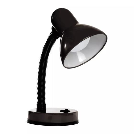 Luminaria de Mesa Led Flex Base 4w Preta Kian Luminária de Mesa