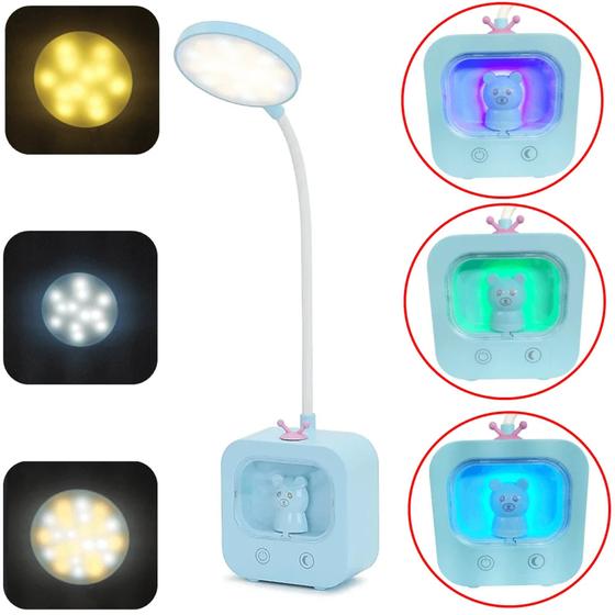 Imagem de Luminária De Mesa Led Rgb Iluminação Ajustável Recarregável TB1664AZ