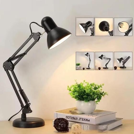 Imagem de Luminária de Mesa Preto Modelo Pixar Escritório