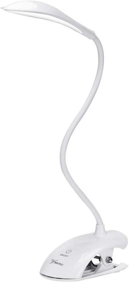Imagem de Luminaria de mesa sem fio 14 leds articulavel com clip para mesa e bancada com luz ajustavel garra