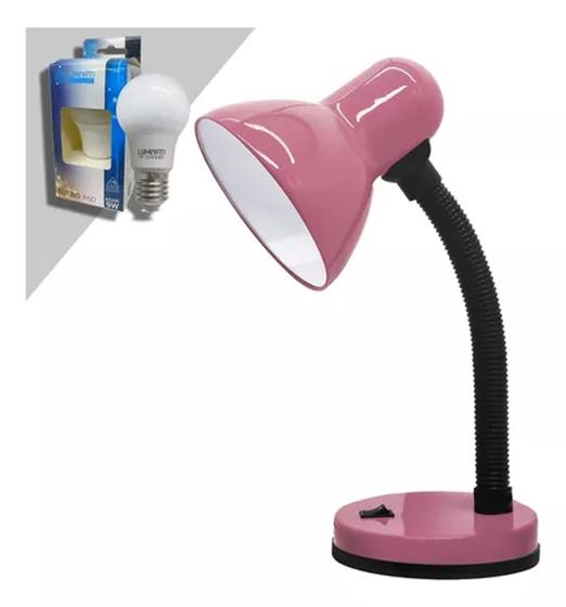 Imagem de Luminária De Mesa Viking Rosa Luminatti 127v-220v Lm906