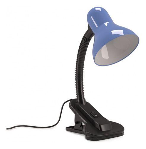 Imagem de Luminária De Mesa Viking Tipo Clip 30w Azul Pregador Garra