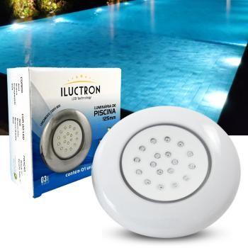 Imagem de Luminária de piscina 12v 18w 125mm cp.rosca.branco rgb