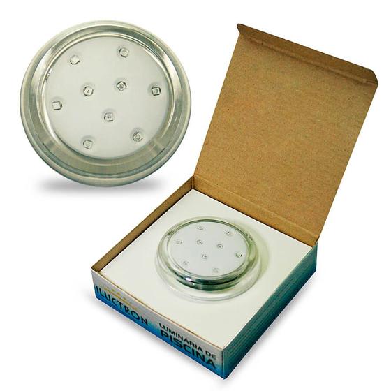 Imagem de Luminária de Piscina LED Monocromático Iluctron Borda Transparente 18w 80mm