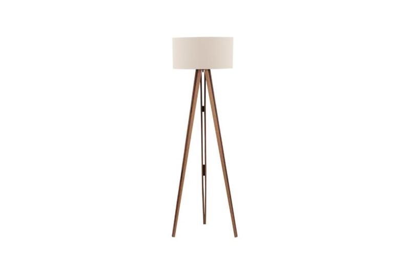 Luminária de Piso Alana Imbuia/Cru 167 cm 5L Trevisan Luminária de