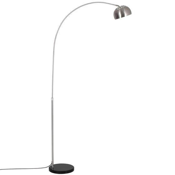 Luminária de piso Arco Lamp Tamanho P Aço inox Pedra de mármore
