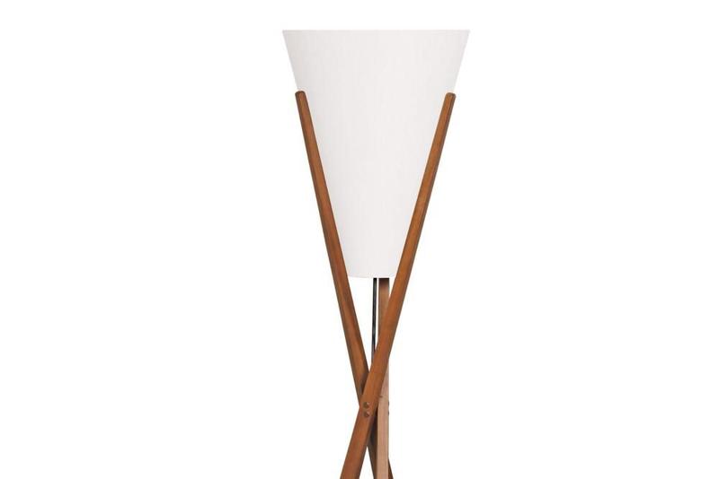 Luminária de Piso Louise Imbuia/Branca 150 cm 5L Trevisan Luminária