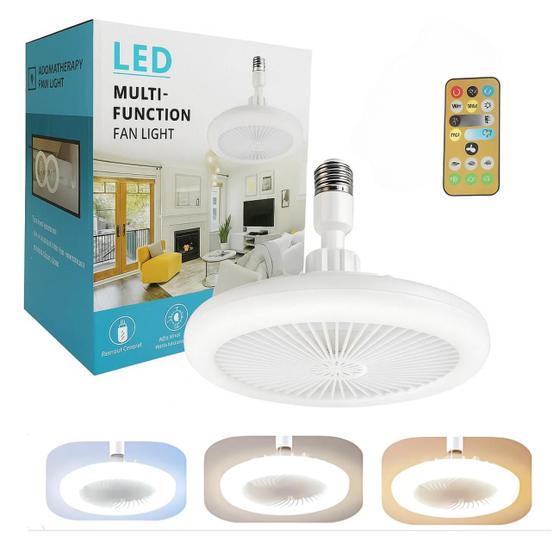 Imagem de Luminária de Teto com Ventilador LED E27 30W, Para Ambientes Com Luz Personalizada