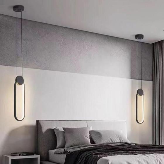 Imagem de Luminária De Teto Para Quarto Pendente Led Moderna Lustre para Cabeceira, Corredor