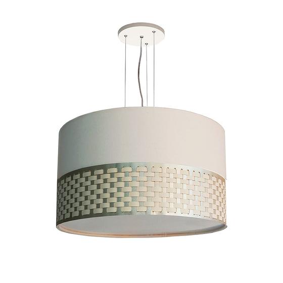 Luminária de Teto Pendente Tecido Faixa Bronze Trançado 30X156090