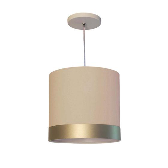 Luminária de Teto Pendente Tom Luz Iluminação Cáqui/Faixa Bronze é boa?