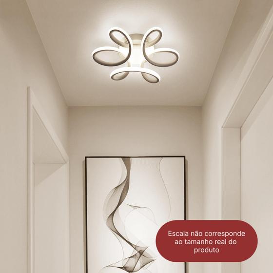 Luminária De Teto Plafon Led Moderna Lustre para Corredor Sala Quarto ...