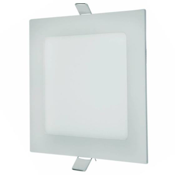 Imagem de Luminária De Teto Quadrada Led 18W Embutir 6500K Luz Branca Driver Pronta P/ Uso Quarto Cozinha Sala de Estar Jantar