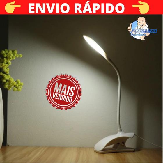 Luminária Decoração Flexível Tubo 13 LEDS com Clipe Prendedor Garra