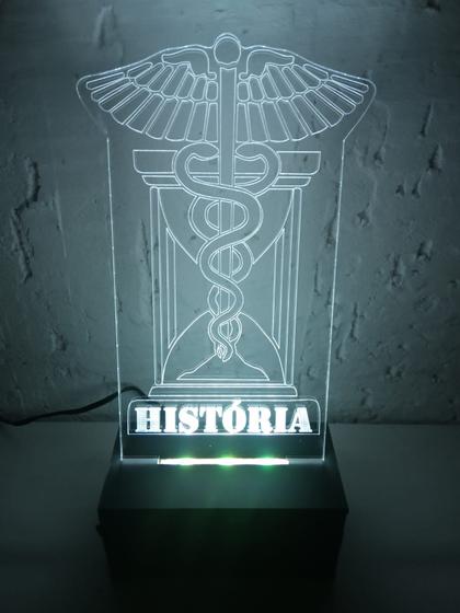 Imagem de Luminária Decorativa Abajur Led Professor História Personalizada c/ Nome