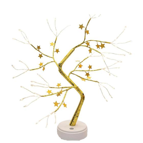 Imagem de Luminária Decorativa Árvore 72 Led Estrelinhas Abajur Mesa - UD