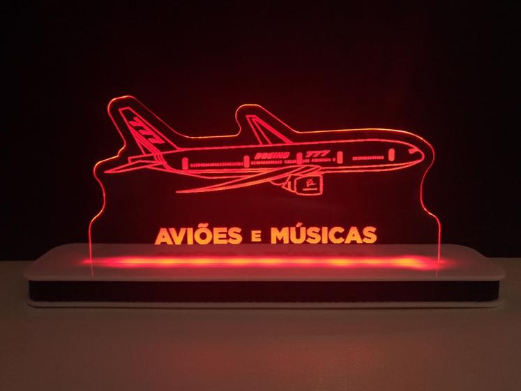 Imagem de Luminária Decorativa com LED Boeing 777