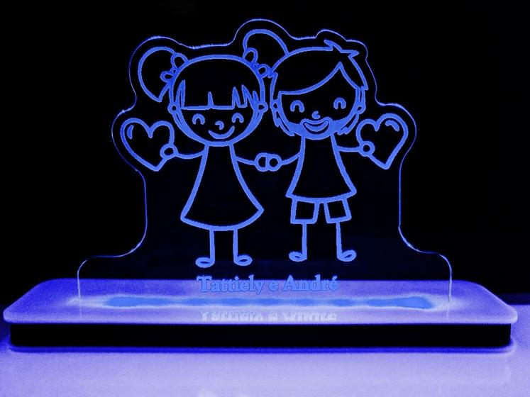 Imagem de Luminária Decorativa com LED Casal Desenho 01