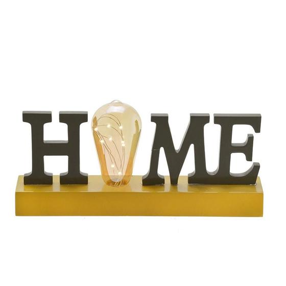 Imagem de Luminária Decorativa Mesa Em Led Home Vidro E Madeira Verde