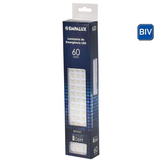 Luminária Emergência 60 Leds Bivolt Empalux Luminária de Emergência