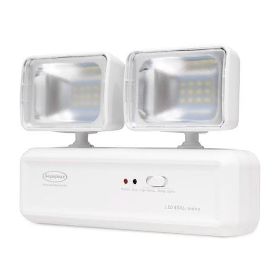 Imagem de Luminaria emergencia bivolt - 400 lumes 2 farois - segurimax