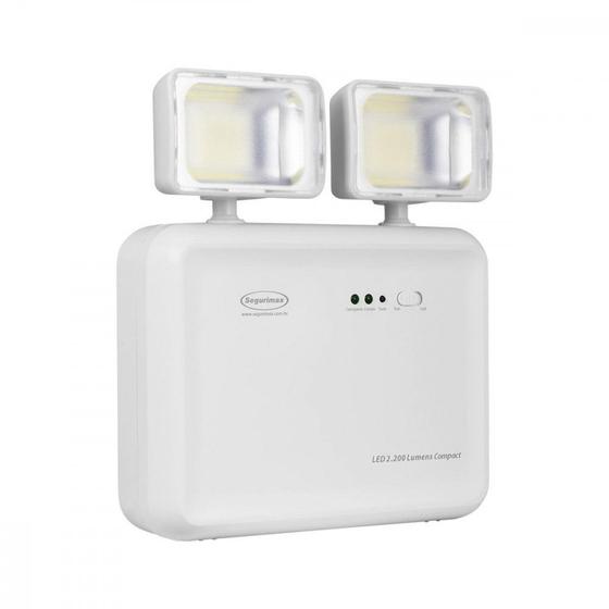 Imagem de Luminaria Emergencia Led Segurimax 2200 Lumens 2 Farois Compact  42482