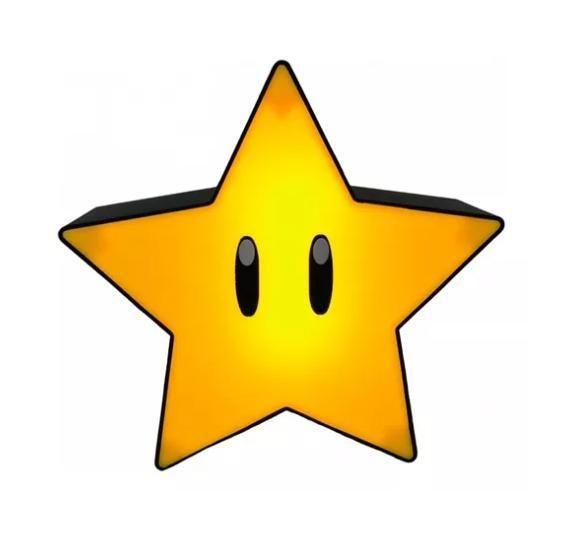 Imagem de Luminária Estrela Super Mario Bros De Led Mesa Geek