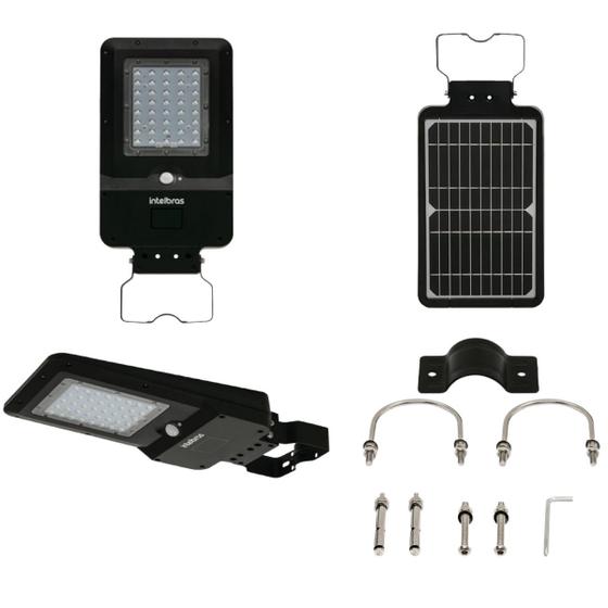 Luminaria Externa Solar Led 15w De Parede Intelbras Sli 1600