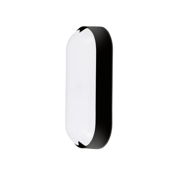 Luminária externa tartaruga 12w luz branca borda preta gaya Luminária