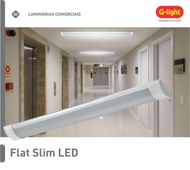 LUMINARIA Flat Slim LED 18W GLight Luminária Magazine Luiza