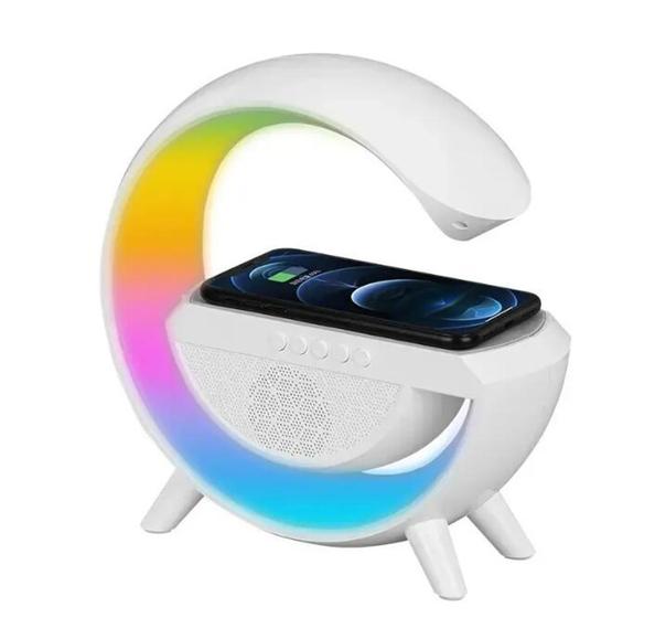 Imagem de Luminária G Speaker Caixa Som Carregador Indução Rgb Bt