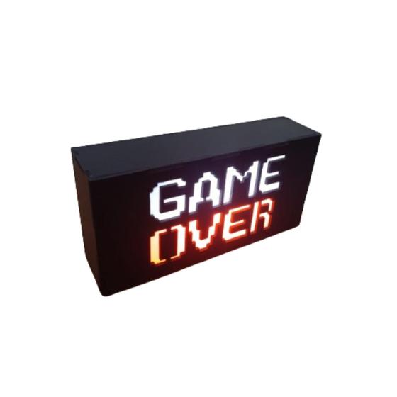 Imagem de Luminária Game Over Gamer Geek Abajur de mesa Com Led Bivolt