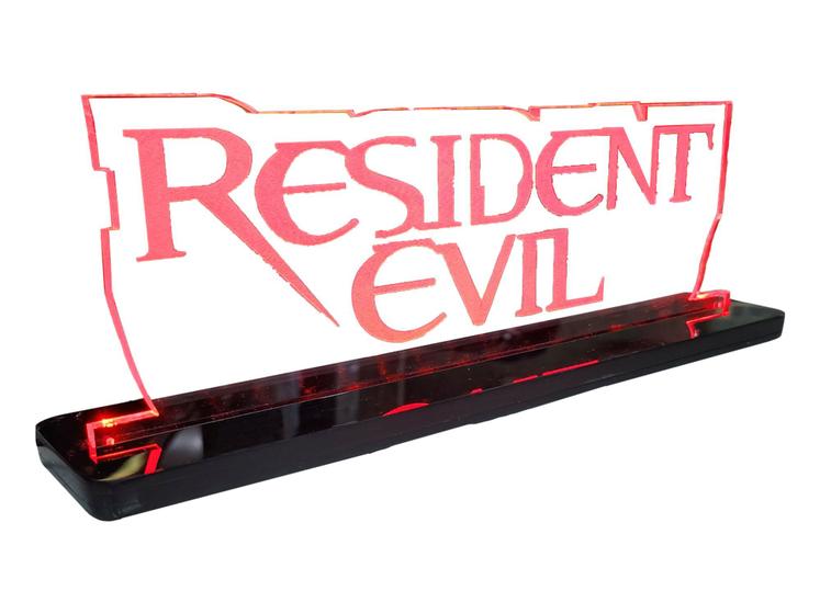 Imagem de Luminária Gamer Geek Resident Evil - Acrílico - LED Vermelho