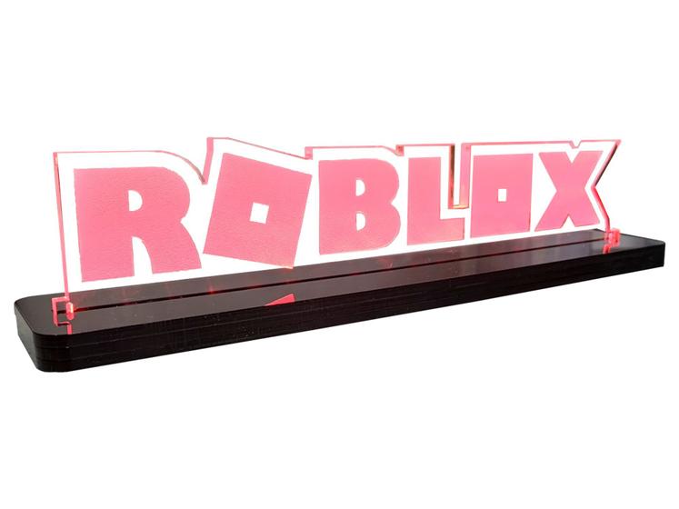 Imagem de Luminária Gamer Geek Roblox - Acrílico - LED Vermelho