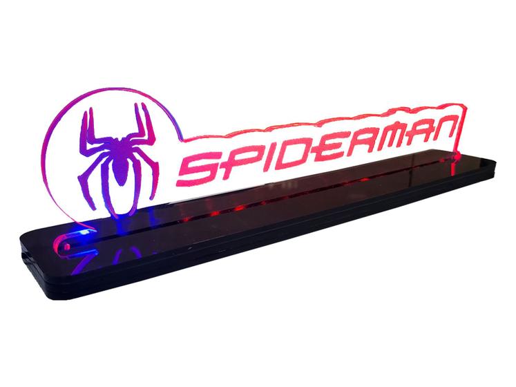 Imagem de Luminária Geek Gamer Spider Man (Homem Aranha) Material Acrílico - LED