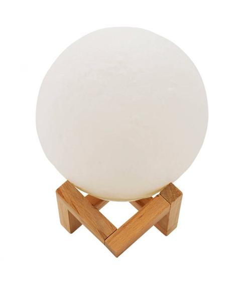 Imagem de Luminária Globo Lua Troca 8 Cores 16x12x12cm