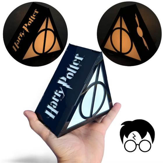 Imagem de Luminaria Harry Potter Reliquias Da Morte em Acrilico com LED - Super 3D