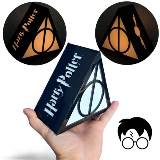 Imagem de Luminaria Harry Potter Reliquias Da Morte em Acrilico com LED
