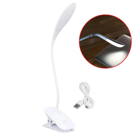 Imagem de Luminária Haste Flexível Com Clipe Led Com 3 Brilho Usb TB0446