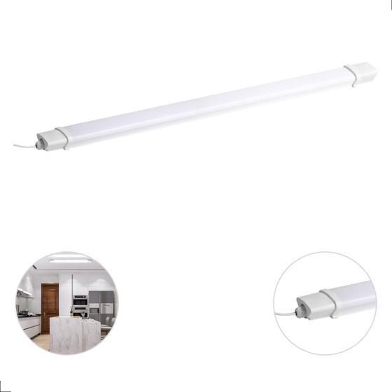 Luminária hermética ip65 6500k 36w 1,2 metros Opus Luminária