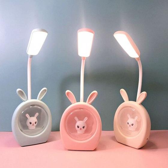 Imagem de Luminária infantil de mesa led formato de bichinhos