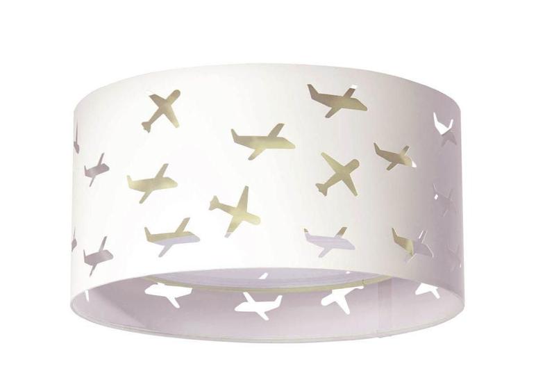 Imagem de Luminária infantil plafon aviões duplo crú 30x16
