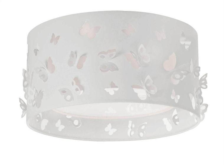 Imagem de Luminária infantil plafon borboletas duplo branco 30x16