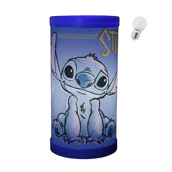 Imagem de Luminária Infantil Stitch Disney com Lâmpada LED Abajur Lumi Decoração Quarto Menina Menino Presente