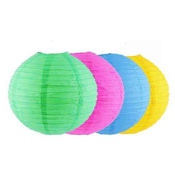 LUMINÁRIA JAPONESA BOLA DE PAPEL 40 cm AMARELO 1 unidade BR