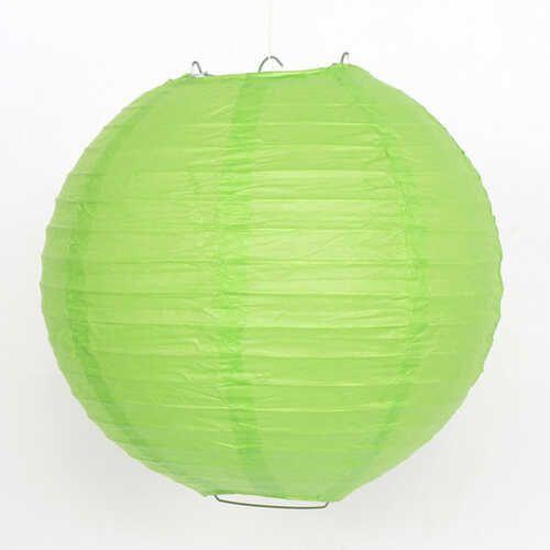 LUMINÁRIA JAPONESA BOLA DE PAPEL 40 cm VERDE CLARO 1 unidade BR