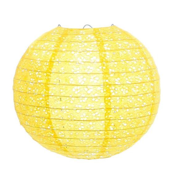 Imagem de Luminária Japonesa Decoração Oriental 30 Cm Vada Amarela