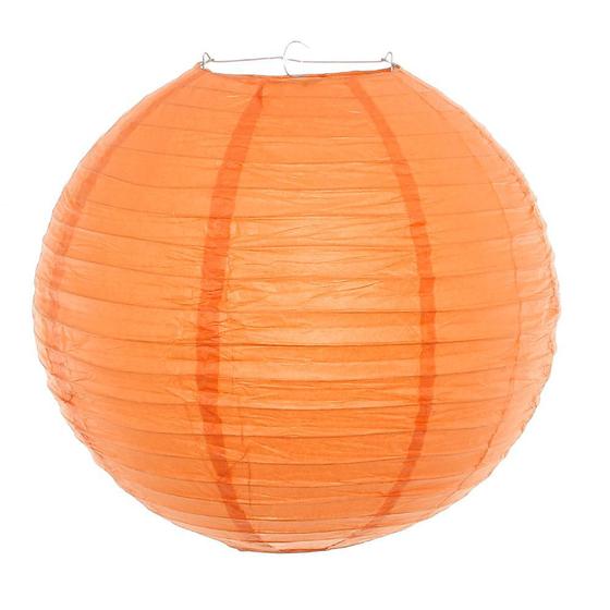 Imagem de Luminária Japonesa Decoração Oriental Pendente Teto Festa Casamento Restaurante Papel 30 cm Laranja