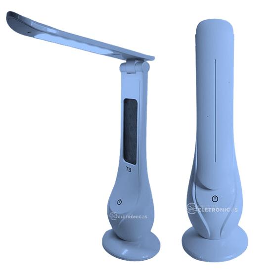 Imagem de Luminária Lâmpada LED Portátil Iluminação Para Escritório Recarregável USB 5V Azul HF117