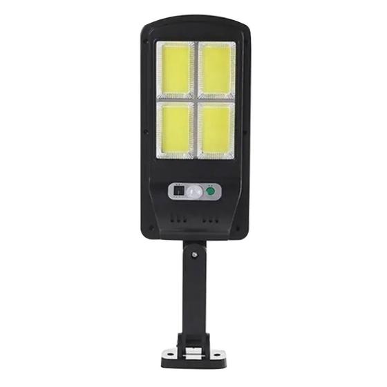 Imagem de Luminária Lâmpada Solar de Parede 128 COB Rua Poste Sensor de Movimento com Alarme e Controle